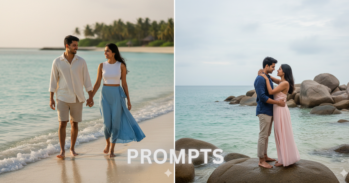 10 रोमांटिक कपल के लिए जेमिनी एआई फोटो एडिटर के बेहतरीन सुझाव