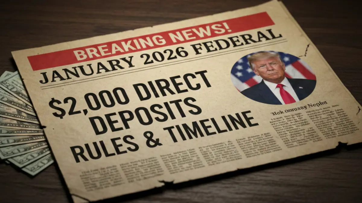 Update on federal $2000 direct deposit rules for January 2026